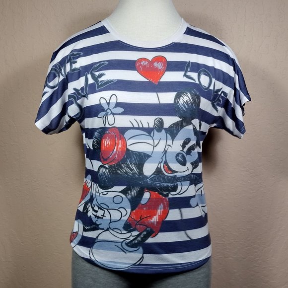 Disney Parks Tops - Cute Mickey & Minnie Disney Park Blouse